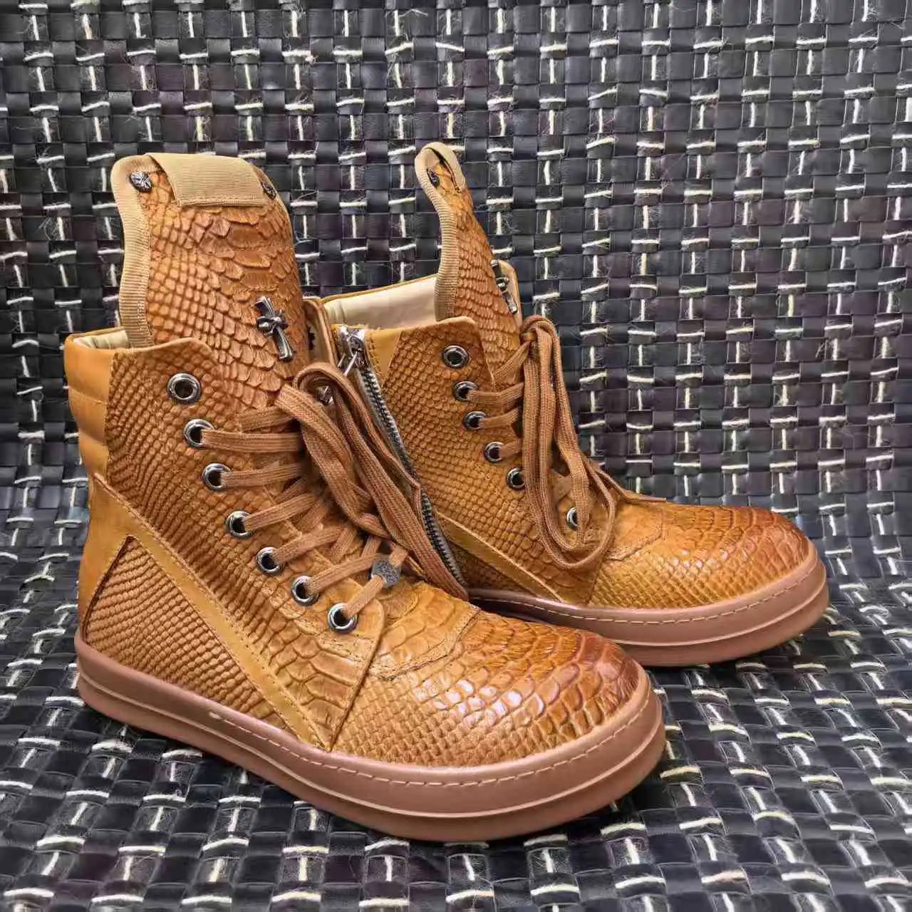 Chrome Hearts Geofasket High Top Sneakers Brown