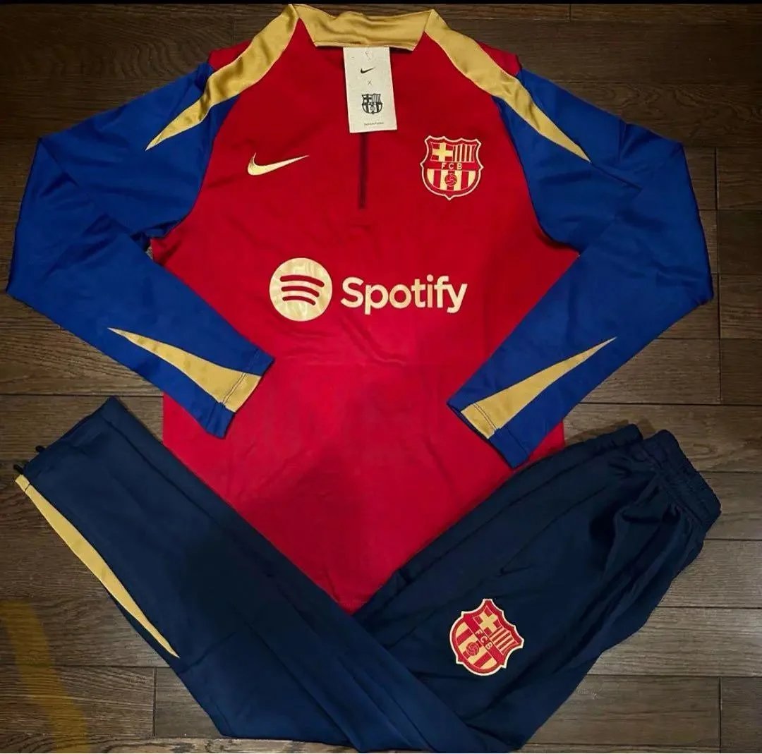 Nike FC Barcelona 2023-24 Training Tracksuit Set Red and Blue