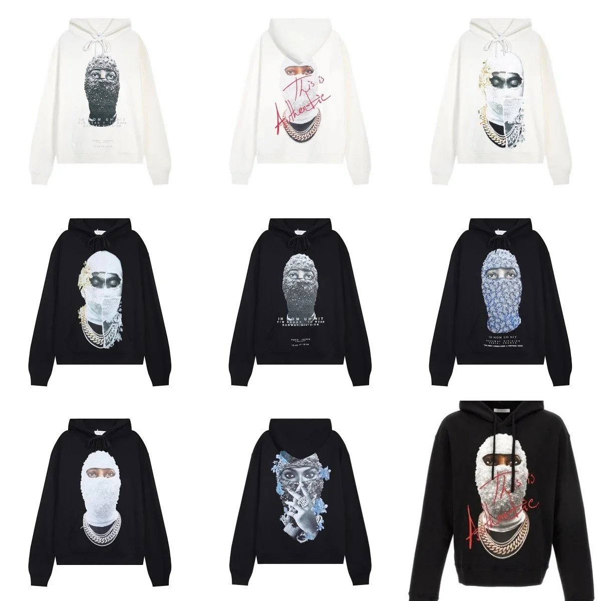 Ih Nom Uh Nit Mask Graphic Streetwear Hoodie Multicolor