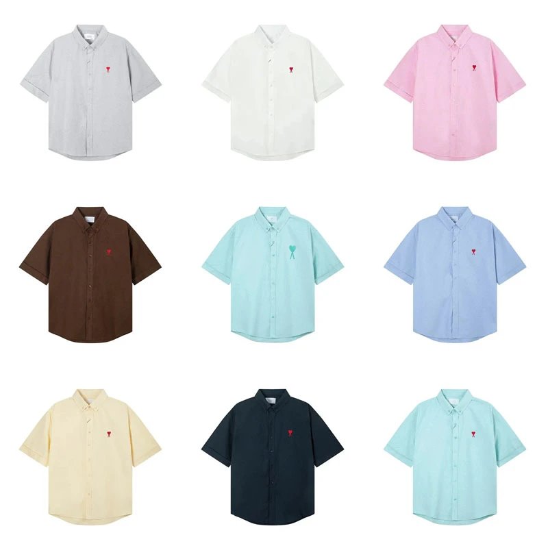 Ami Paris Ami Ami de Coeur Casual Button-Down Shirt Multicolor