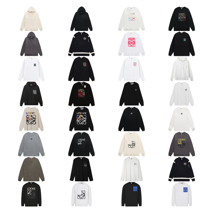 Loewe Anagram Graphic Casual Sweatshirts and Hoodies Multicolor
