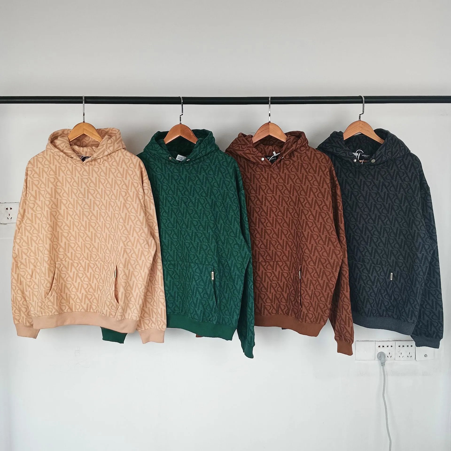 Represent Monogram Oversized Hoodie Multicolor