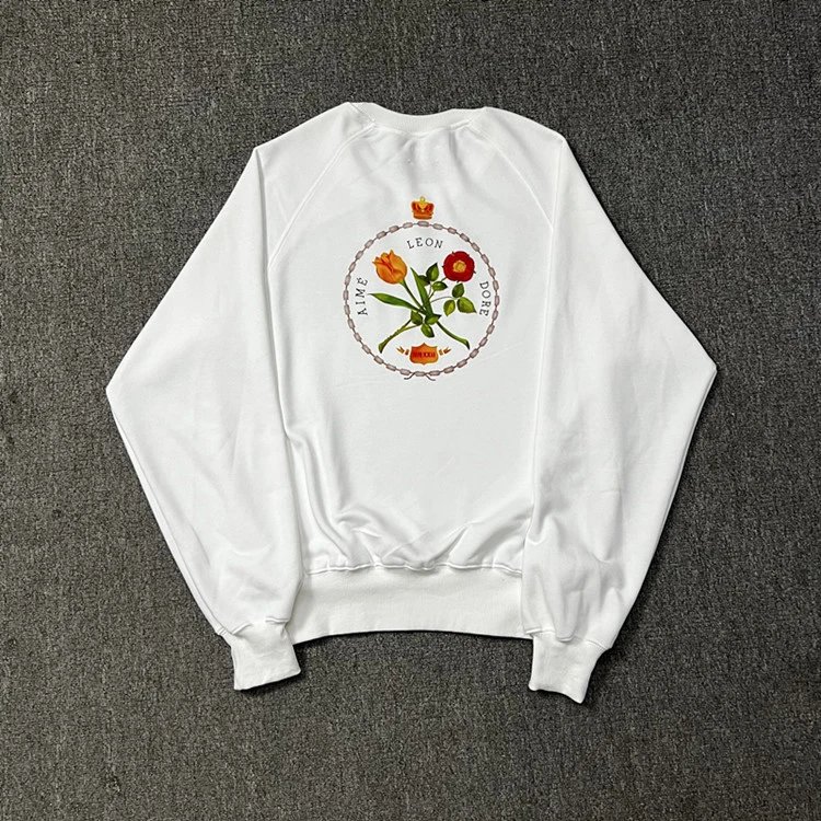 Aime Leon Dore ALD Floral Crest Graphic Sweatshirt White