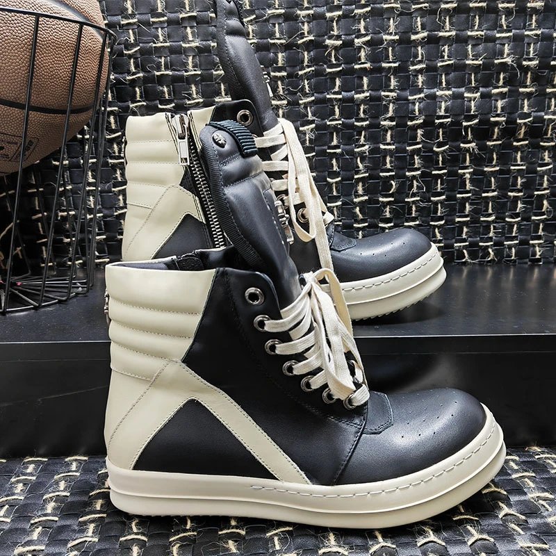 Rick Owens Geobasket high top sneakers Black and White