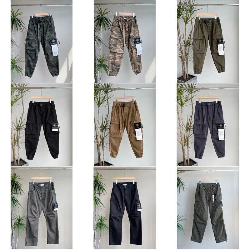Stone Island Cargo Pants Utility Streetwear Trousers Multicolor
