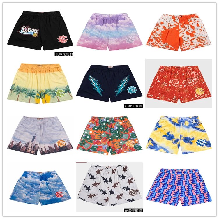 Eric Emanuel EE Mesh Shorts Graphic Streetwear Summer Shorts Multicolor