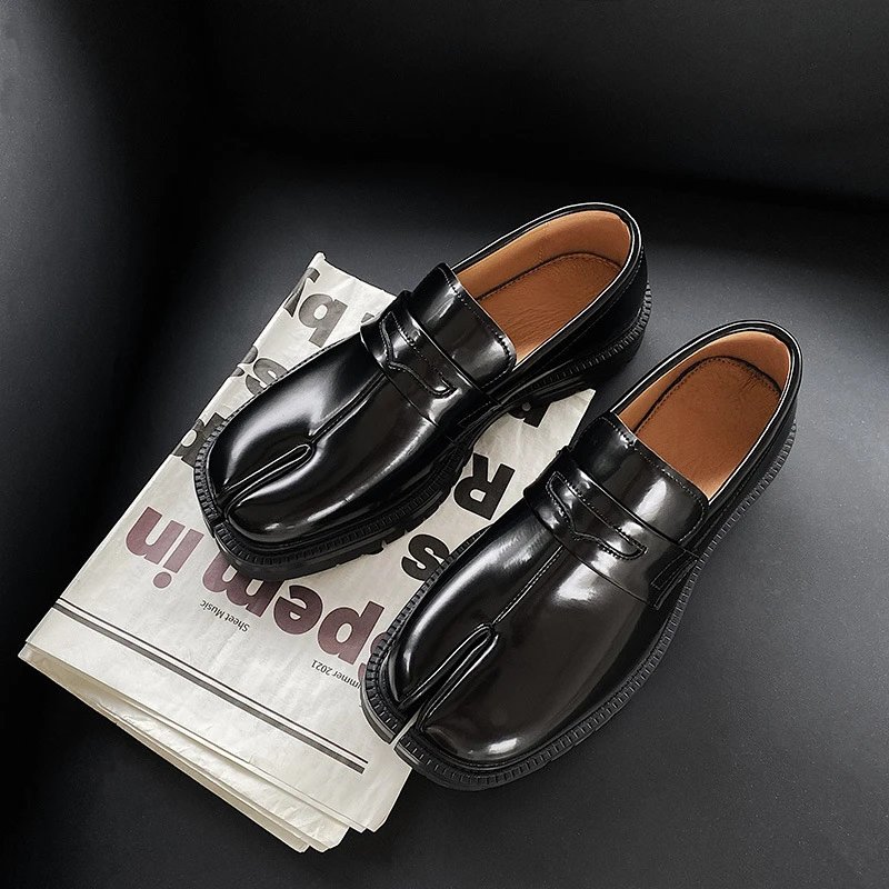 Maison Margiela Tabi Chunky Leather Loafers Black