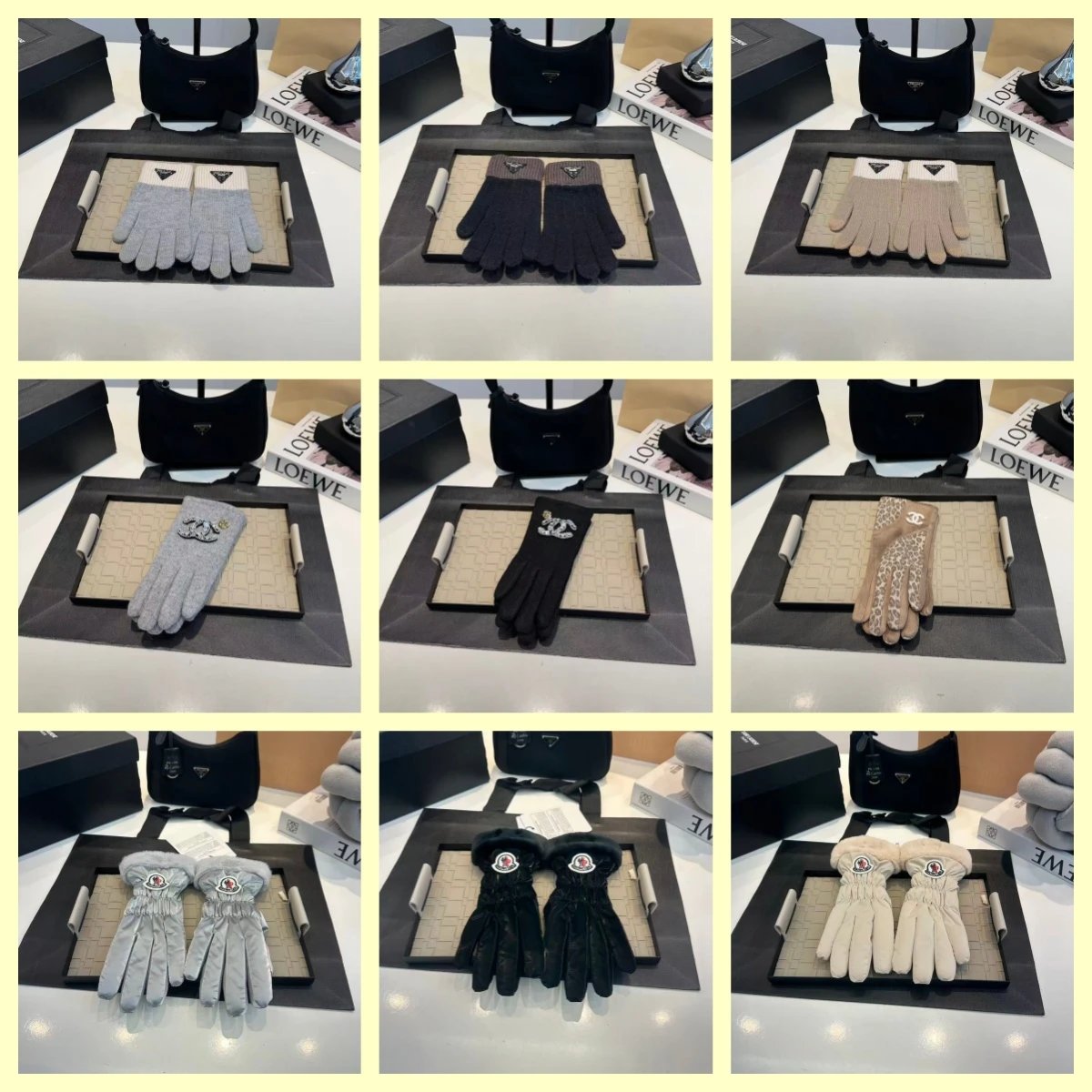 Design Luxury Designer Gloves Collection Knit and Padded Winter Accessories Multicolor
