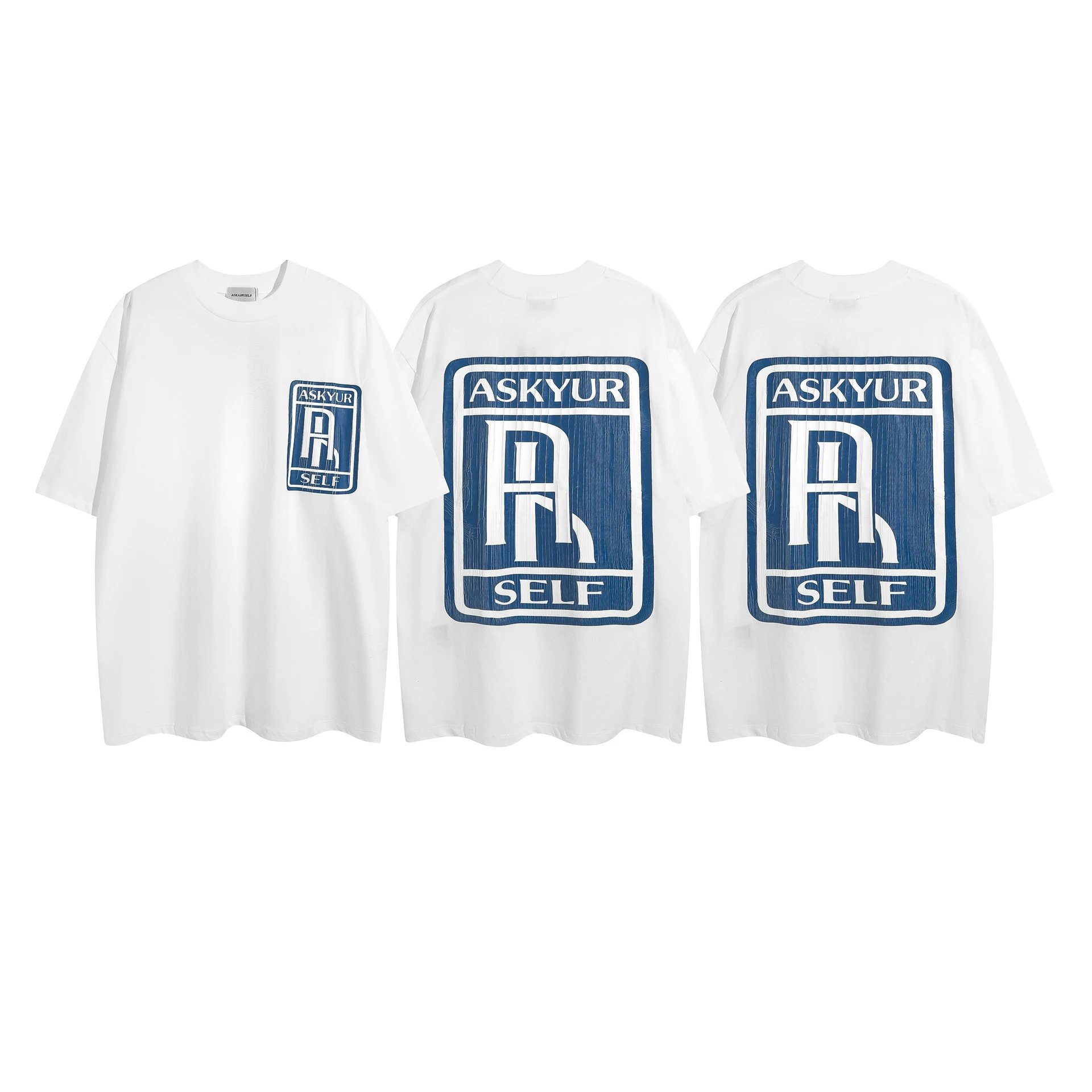 Askyurself Graphic Print Oversized Tee White