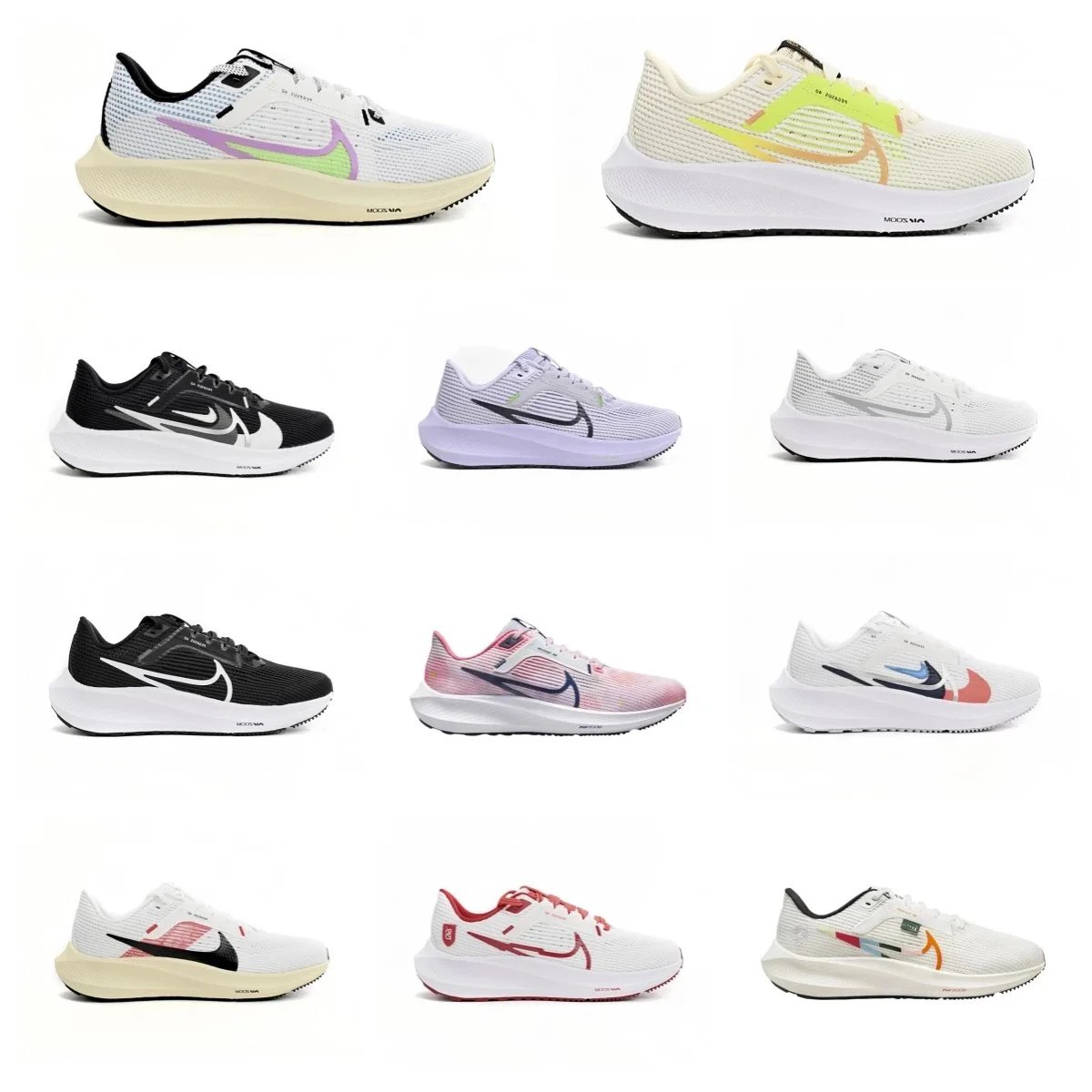 Nike Air Zoom Pegasus 40 Lightweight Running Shoes Multicolor