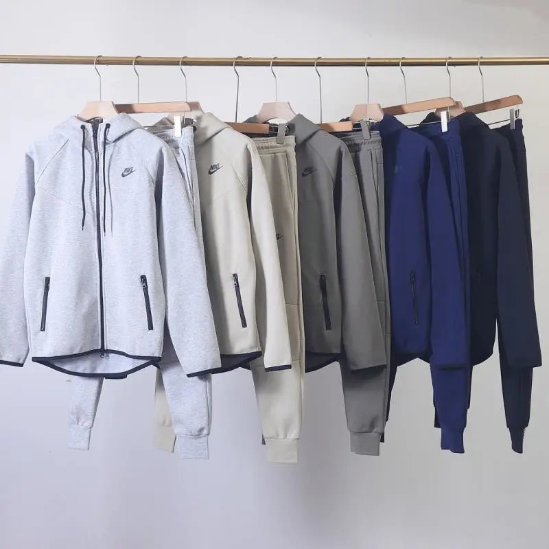Nike Tech Fleece casual tracksuit set Multicolor