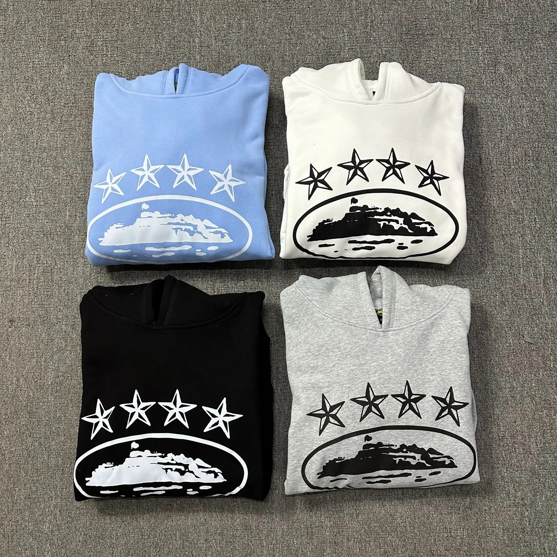 Corteiz Alcatraz Graphic Streetwear Hoodie Multicolor