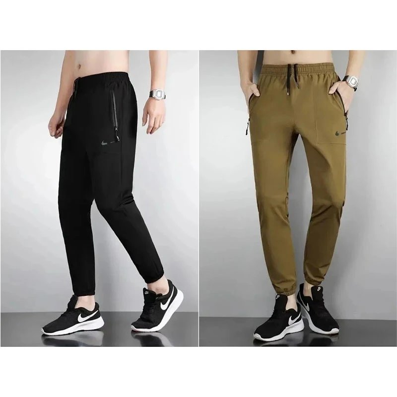 Nike Dri-FIT Athletic Joggers Pants Black and Olive