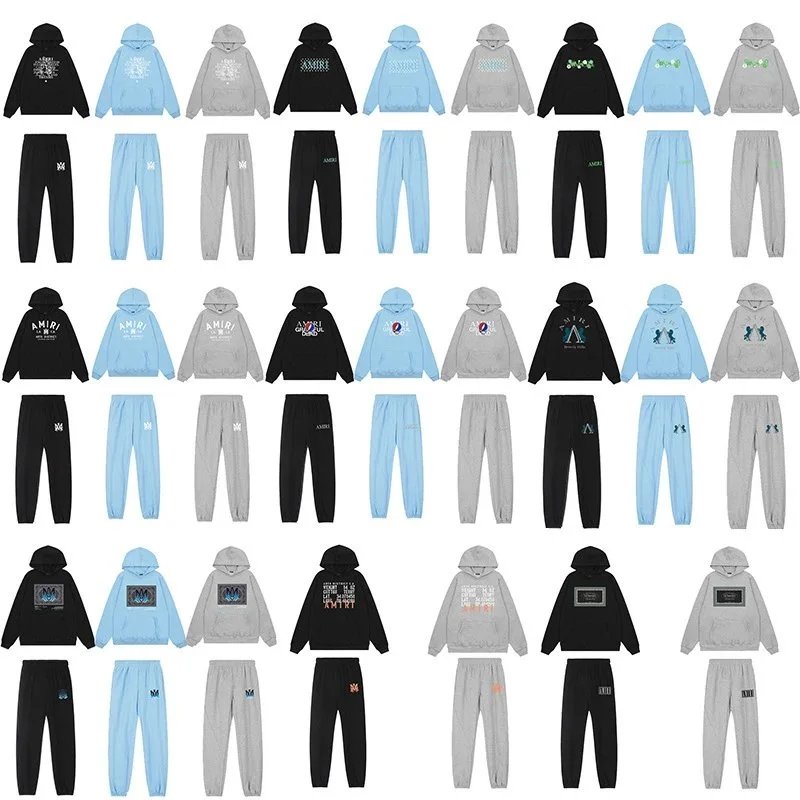 Amiri Graphic Print Matching Set Streetwear Tracksuit Set Multicolor