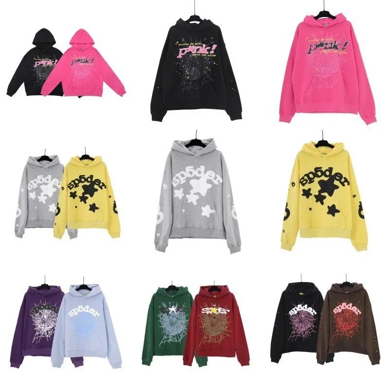 Sp5der Sp5der Web Graphic Oversized Hoodie Multicolor