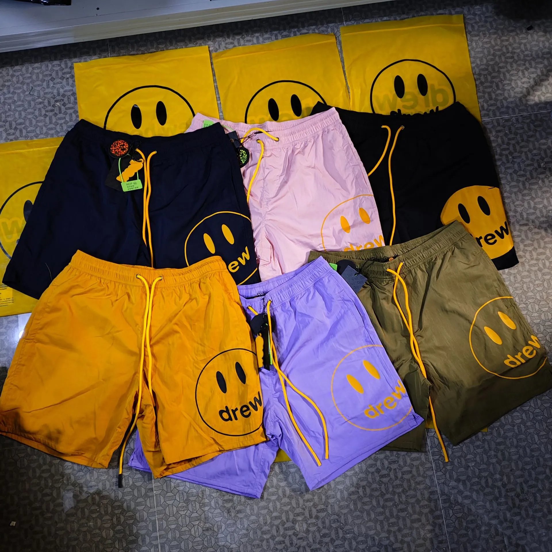 drew house Mascot Nylon casual Shorts Multicolor