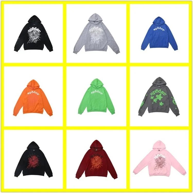 Sp5der Sp5der Web Graphic Streetwear Hoodie Multicolor
