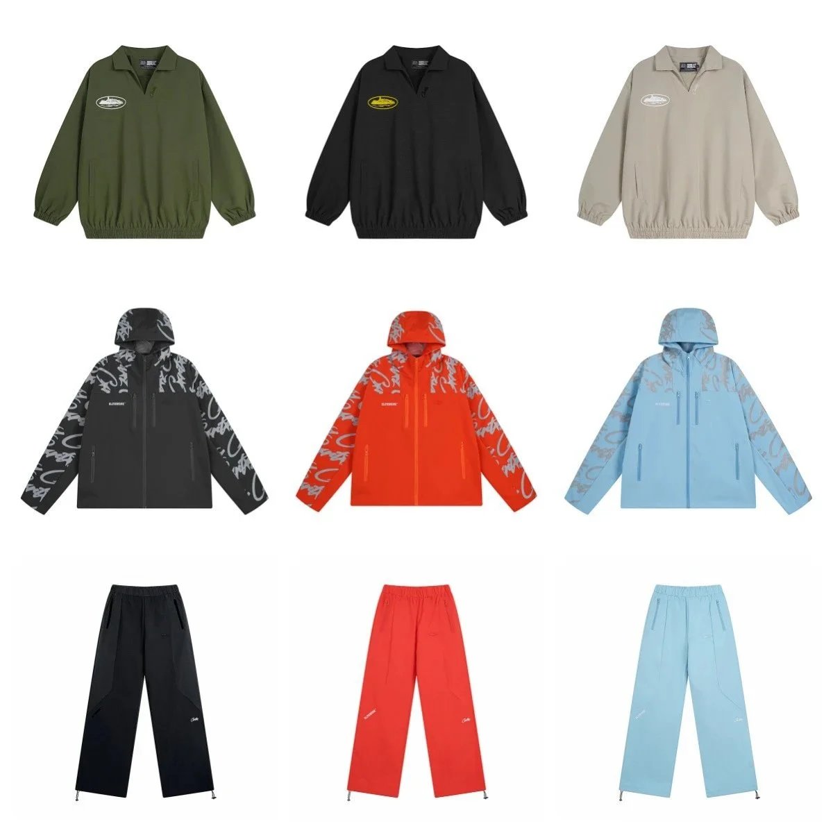 Corteiz CRTZ Alcatraz Streetwear Windbreaker and Track Pants Multicolor