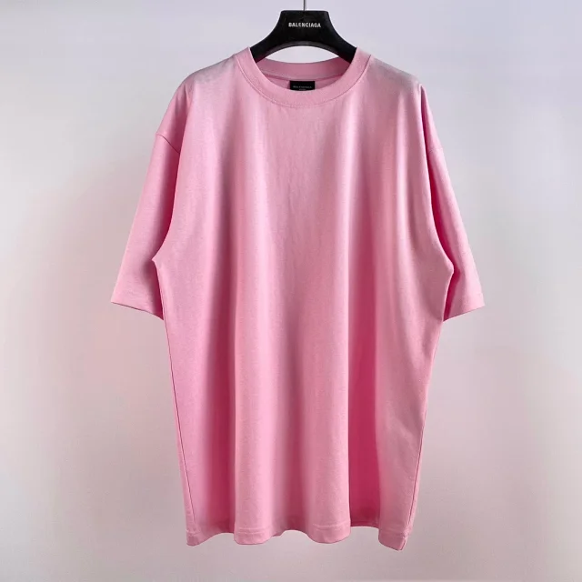 Balenciaga Oversized Cotton T-Shirt Pink