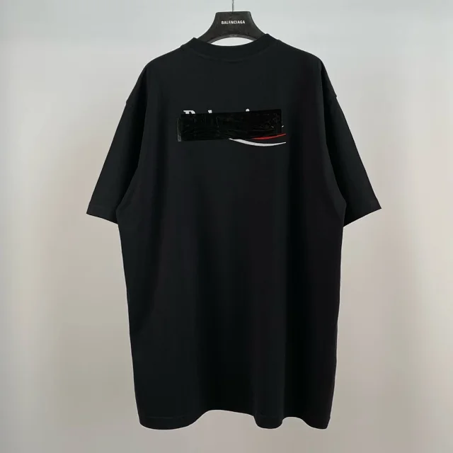Balenciaga Tape Type Oversized T-Shirt Black