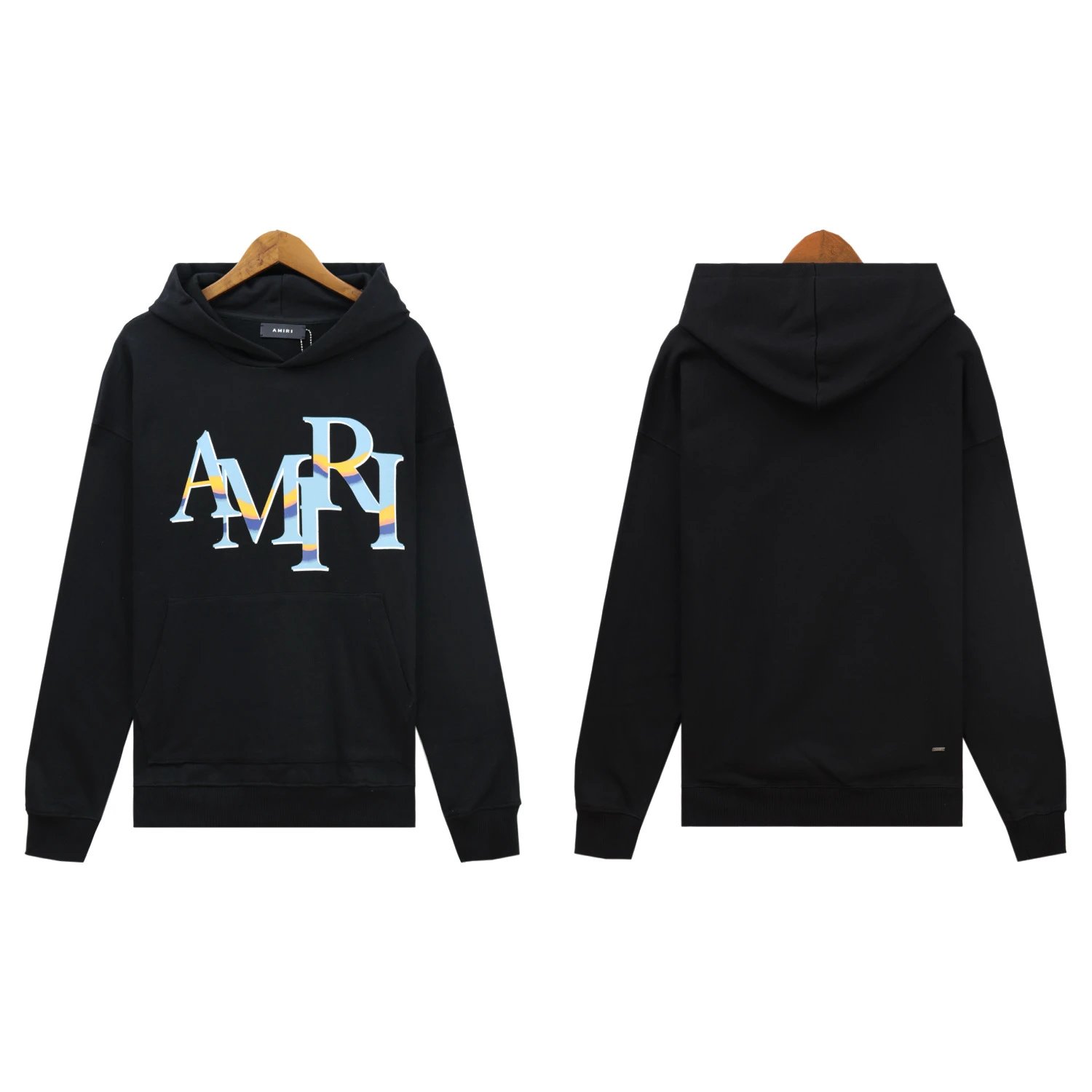Amiri Core Logo Graphic Streetwear Hoodie Black