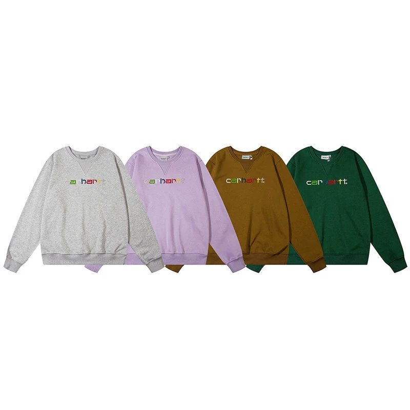 Carhartt Script Embroidery Casual Crewneck Sweatshirt Multicolor