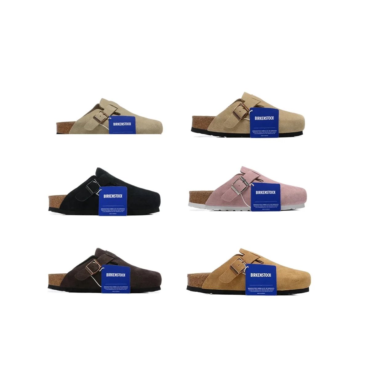 Birkenstock Boston Suede Clogs Multicolor