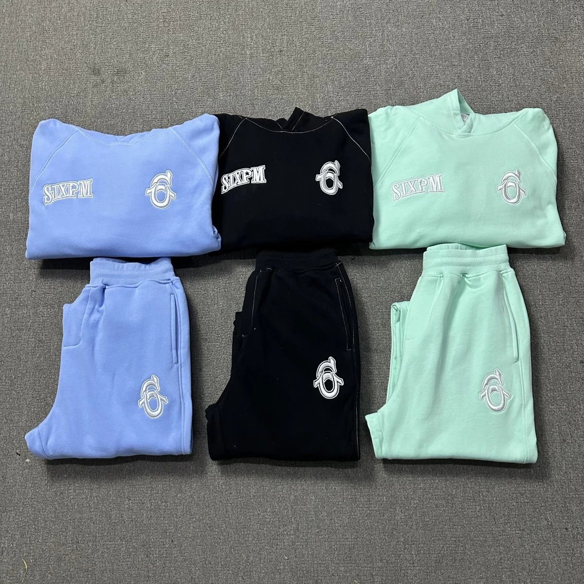 SIXPM Embroidered Logo Casual Tracksuit Set Multicolor