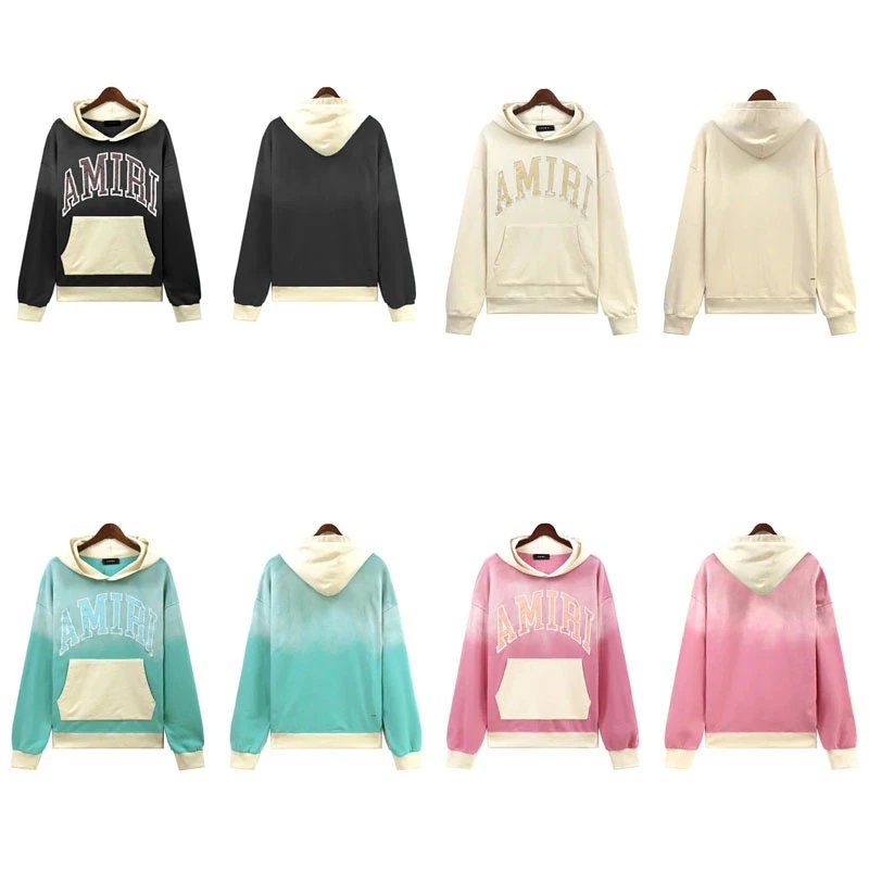 Amiri Varsity Arch Hoodie Cotton Streetwear Sweatshirt Multicolor