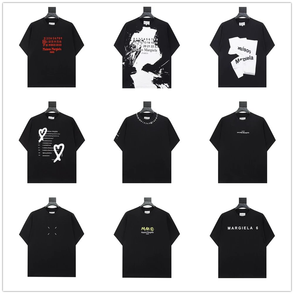 Maison Margiela MM6 Graphic Print Cotton T-Shirt Black
