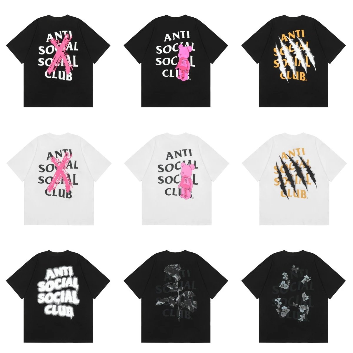 Anti Social Social Club ASSC Graphic Print Oversized Tee Multicolor
