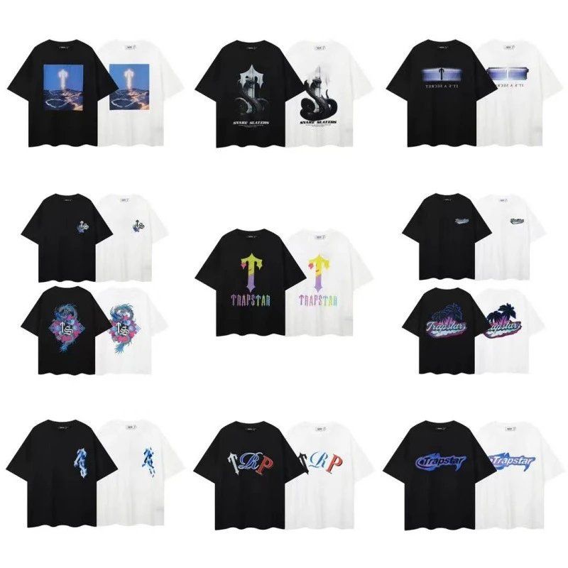 Trapstar Graphic Print Oversized Tee Black and White