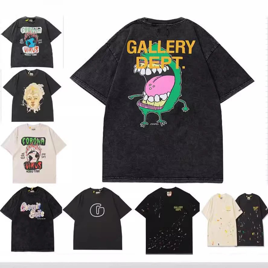 Gallery Dept. Graphic Print Oversized Tee Black