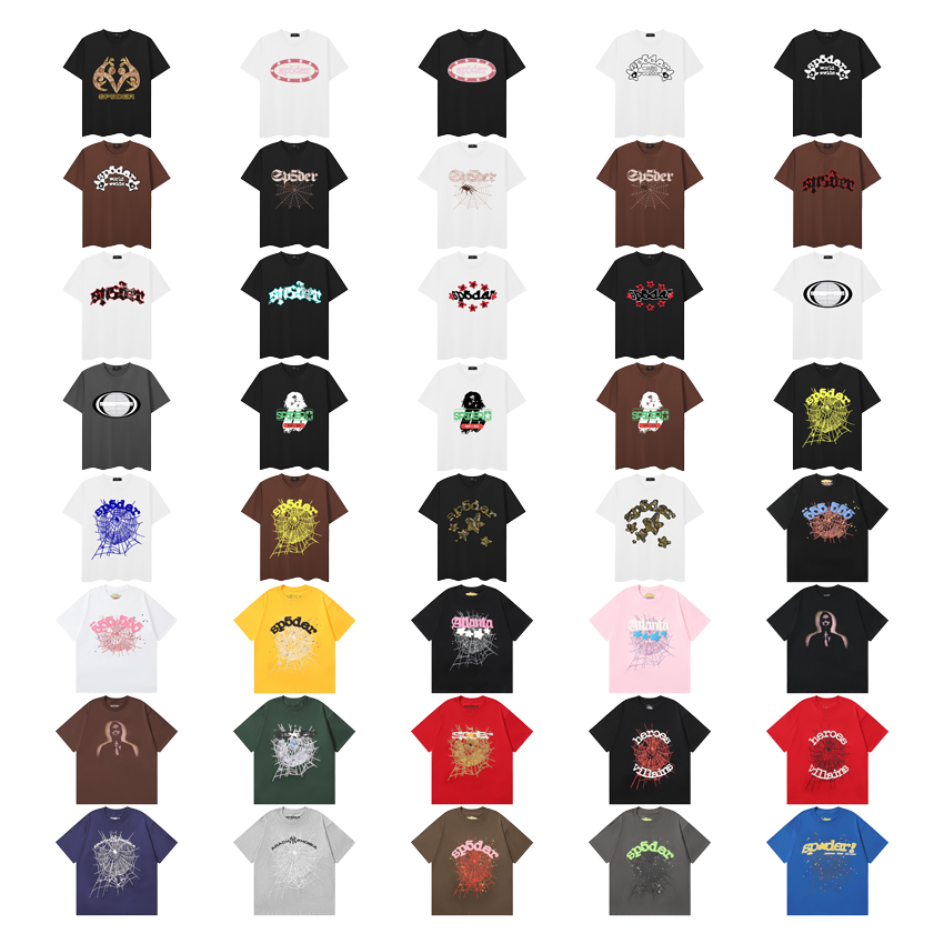 Sp5der Sp5der Graphic Print Cotton T-Shirt Multicolor