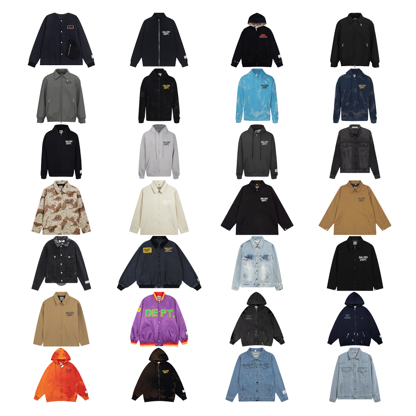 Gallery Dept. Streetwear Jacket and Hoodie Collection Multicolor