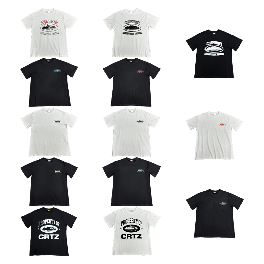Corteiz CRTZ Rules The World Graphic Streetwear T-Shirt Multicolor