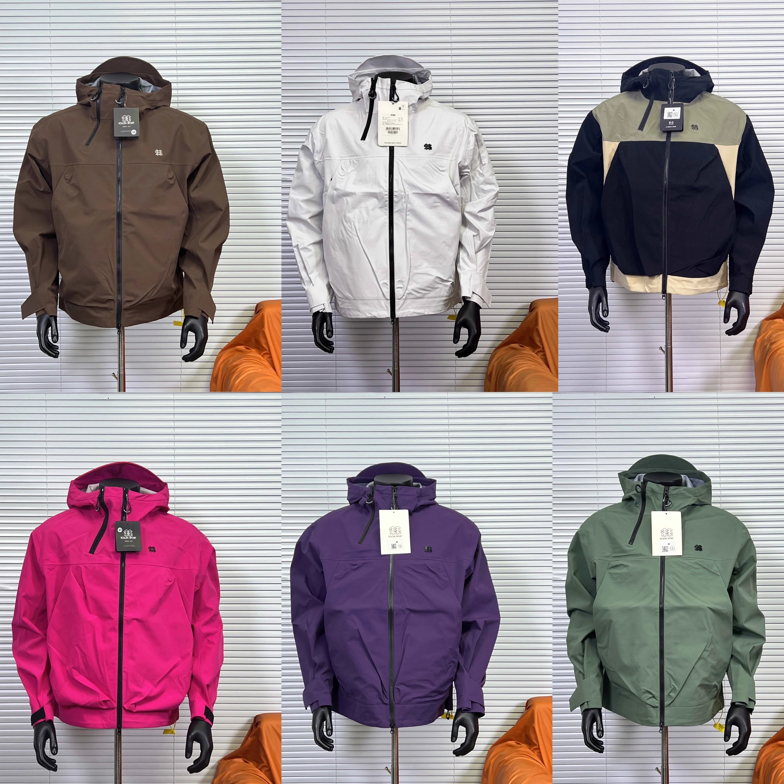 Kolon Sport Technical Shell Jacket Outdoor Windbreaker Multicolor