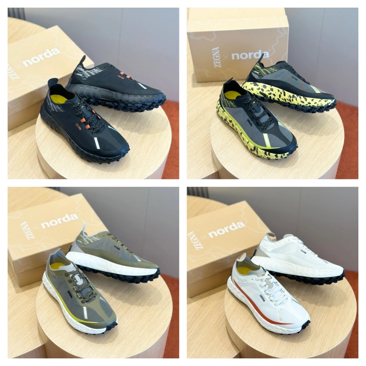 Zegna 001 Trail Running Sneakers Multicolor