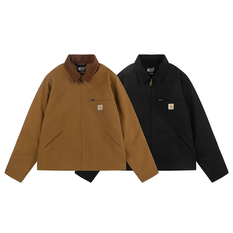 Carhartt Detroit Jacket Vintage Workwear Jacket Brown and Black