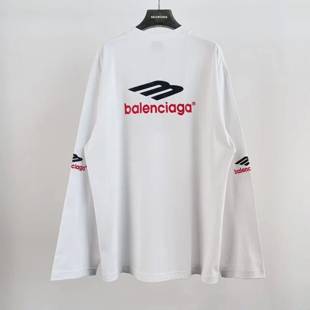 Balenciaga Speed Hunters Graphic Long Sleeve Shirt White