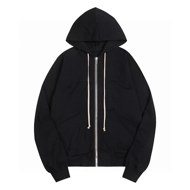 Rick Owens DRKSHDW Oversized Zip-Up Hoodie Black
