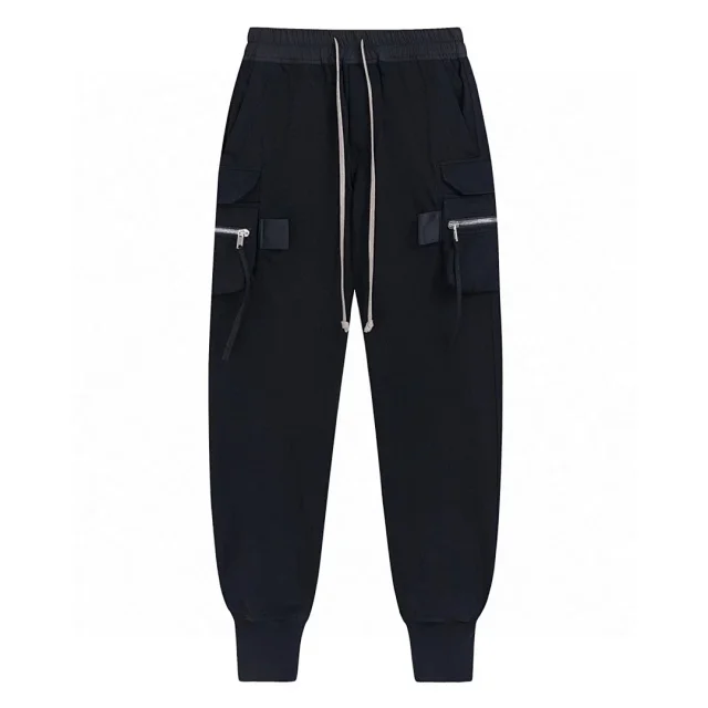 Rick Owens Cargo Joggers Streetwear Track Pants Black