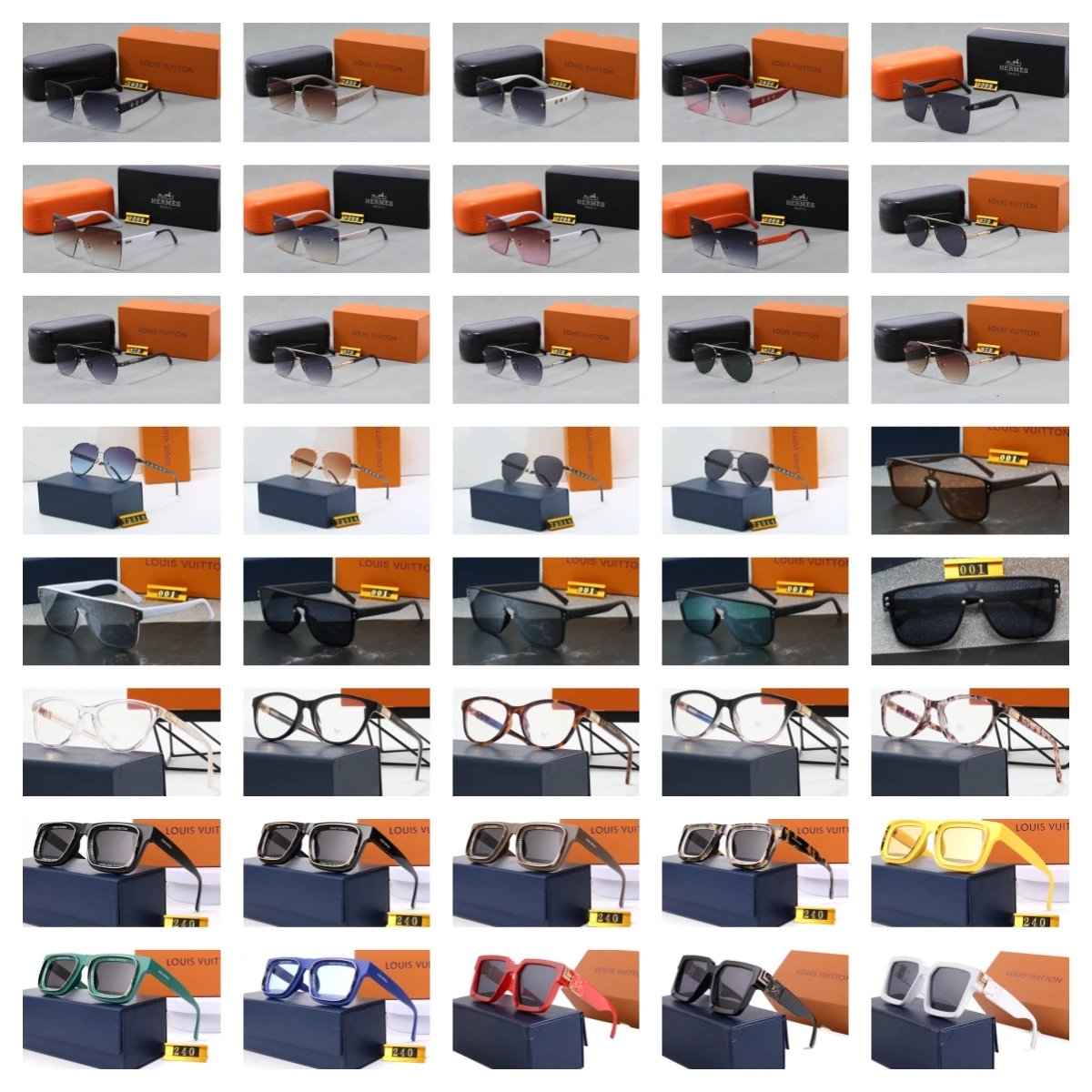 Design Luxury Style Sunglasses Collection Fashion Accessories Multicolor