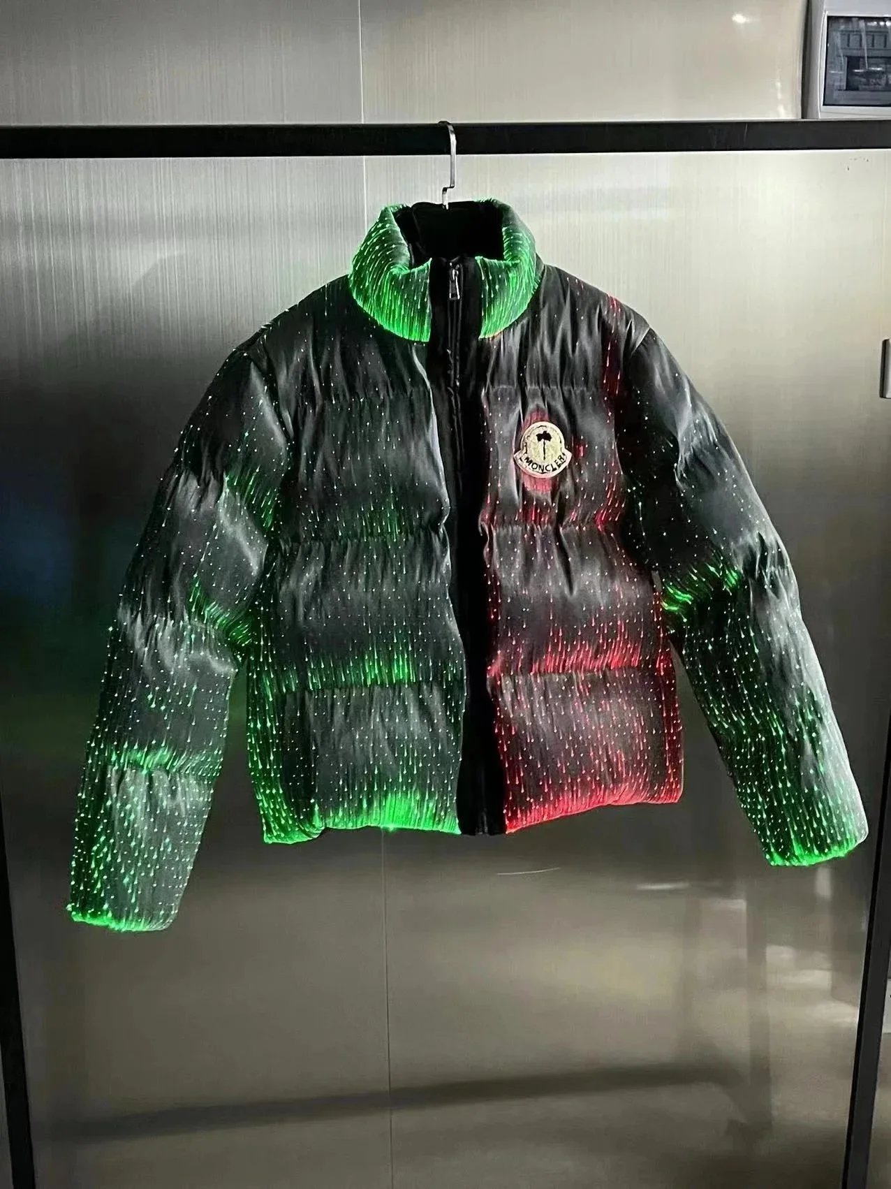 Moncler Palm Angels Puffer Jacket Down Jacket Multicolor