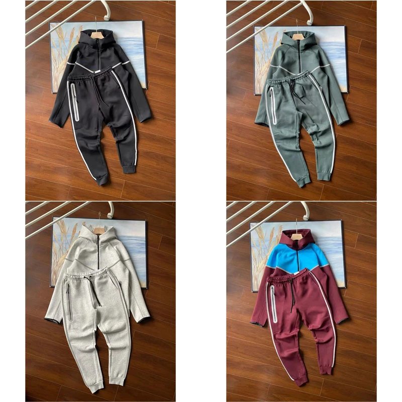 Design Tech Fleece Athletic Tracksuit Set Multicolor