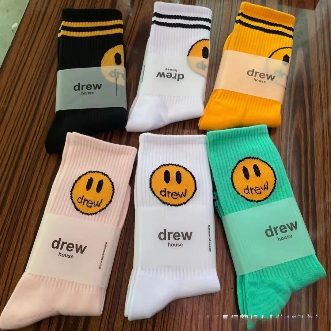 Drew House Smiley Face Casual Socks Multicolor