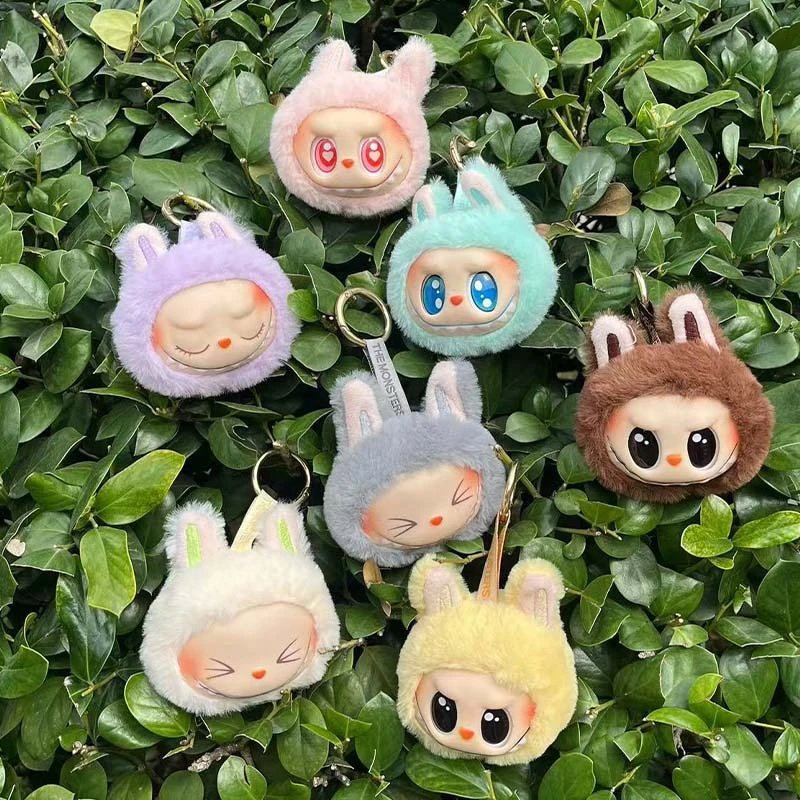 Pop Mart The Monsters Labubu Macaron Plush Keychain Multicolor