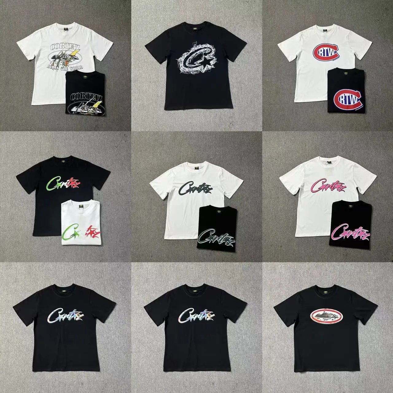 Corteiz Graphic Print Streetwear T-Shirt Multicolor