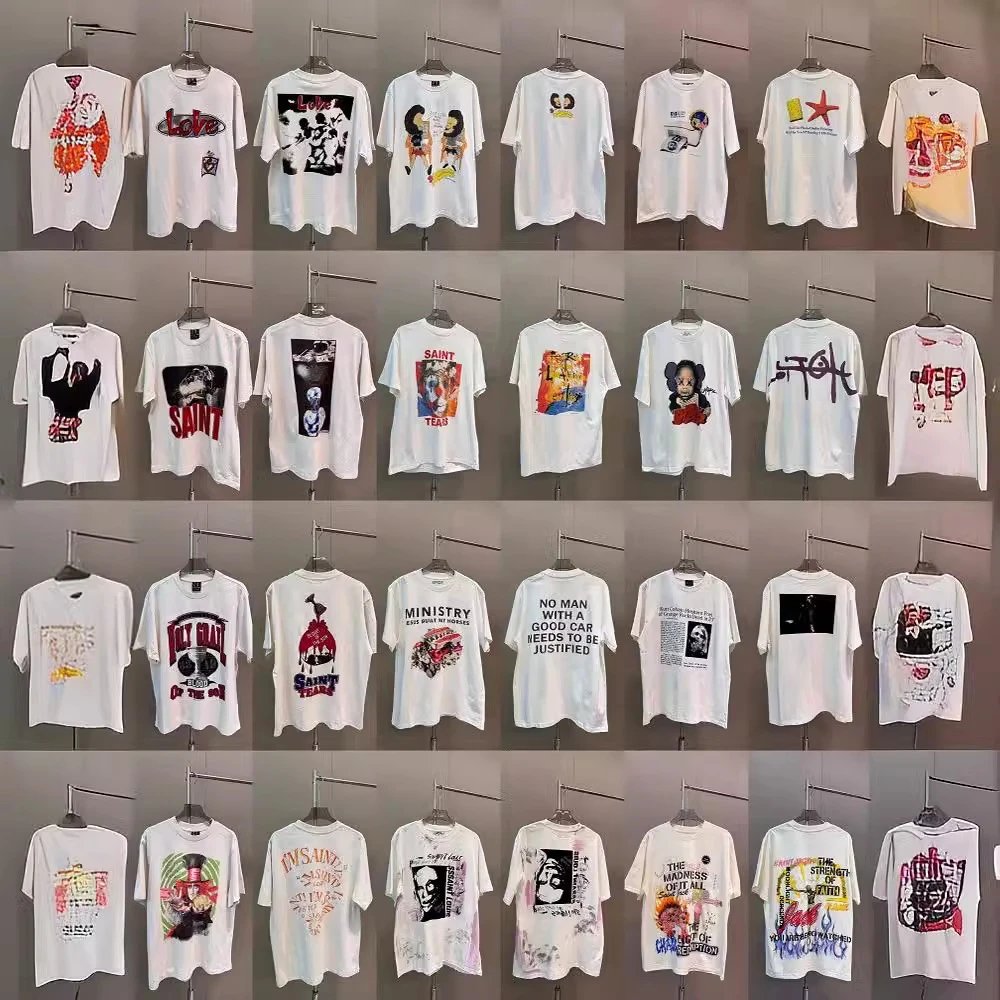 Saint Michael SAINT M×××××× Graphic Print Oversized Tee White