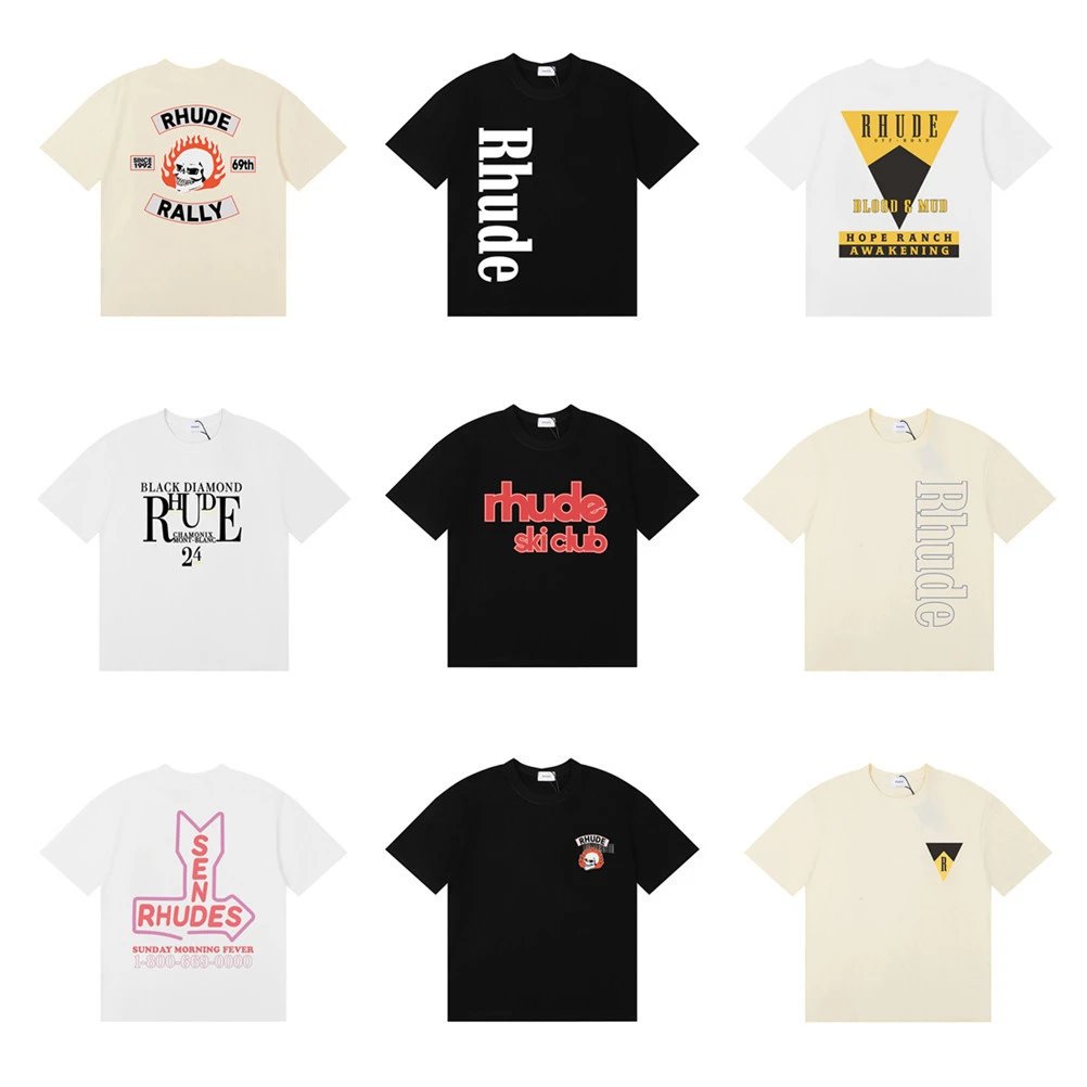 Rhude Graphic Print Oversized Tee Multicolor